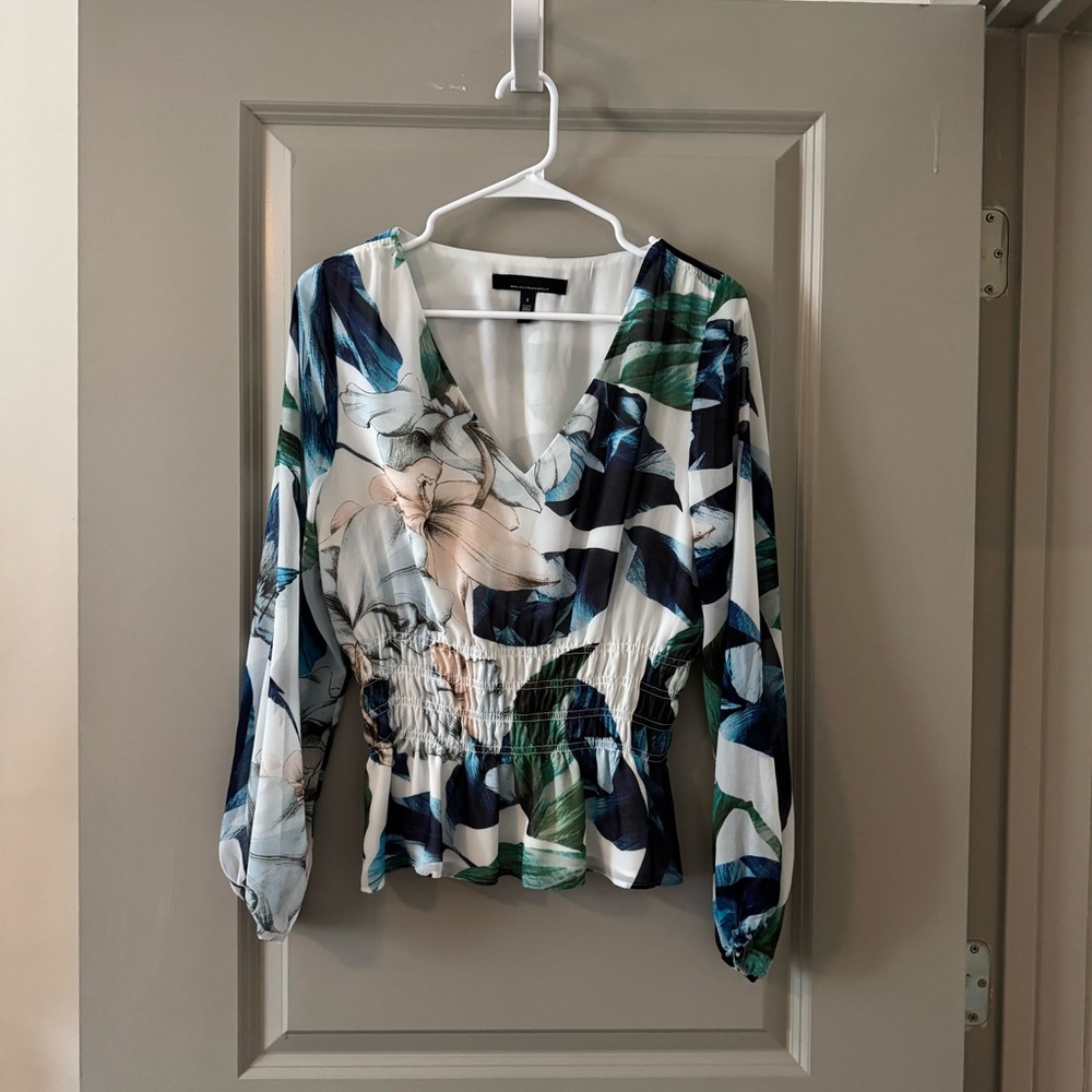 White House Black Market, long sleeve blouse, Size Small